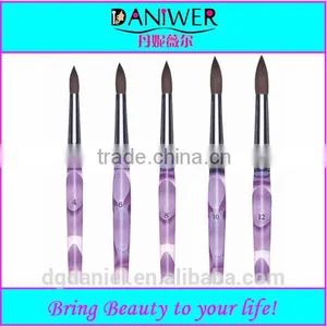 Hot Sell Best Quality Professional 5pcs Acrylic Nail Art Brush Kolinsky Nail Brushes for Girls Beauty thumbnail-1