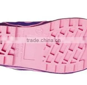 Lovely Girls Butterfly Print Rubber Rain Boots With Handle thumbnail-3