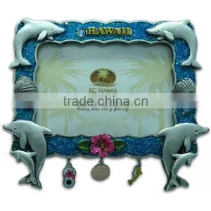 Hawaiian Dolphin Beach Scene Poly Photo Frame With Charms thumbnail-2