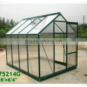 Dark Green Powder Coated Garden House With Polycarbonate Cover and Spring Clips HX75214G thumbnail-1