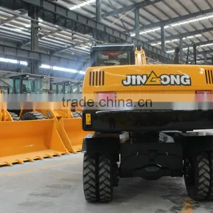 China New Hydraulic Excavator 9 Ton JGM909L Wheel Excavator for Sale thumbnail-1