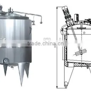 JFST-100 Stainless Steel Milk Ferment Tank With Agitator thumbnail-1