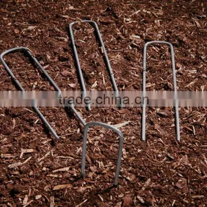 6-Inch Garden Landscape Staples Stakes Pins. U-Tyoe Nail. thumbnail-2