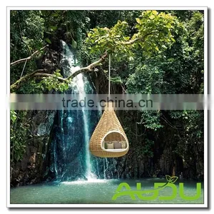 Audu Outdoor Rattan Hanging Lounger Furniture thumbnail-1