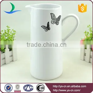 Black Butterfly Decal White Ceramic Bathroom Jug thumbnail-1
