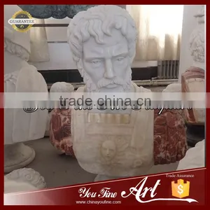 Life Size Marble Man Head Bust Statue thumbnail-1