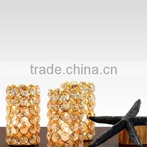 Crystal Tea Light, Gold Votive, Crystal Gold Tea Light thumbnail-1