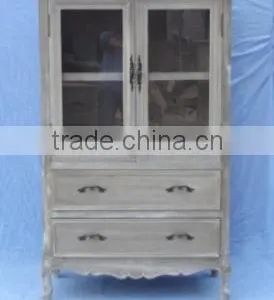 Store More Wood Cabinet With Drawer and Window for Home Storage thumbnail-1