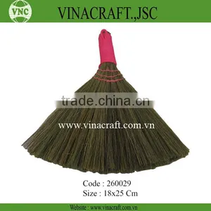 VIETNAM GRASS BROOM WITH RED PLASTIC HANDLE thumbnail-1