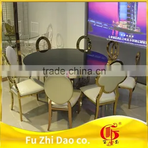 Cheap and Hot Sale Reception Stainless Steel Rental Wedding Cross Back Rose Gold Chair thumbnail-1
