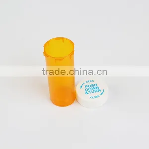Plastic Yellow Medicine Bottle Pill Pharmacal Reversible Vials thumbnail-4