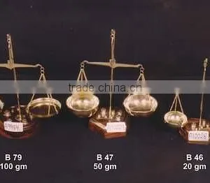 Decorative Balance Scale, Brass Decorative Balance Scale, Antique Balance Scale, Wooden Balance Scale thumbnail-1