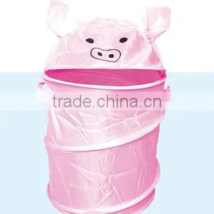 Large Foldable Cartoon Pig Storage Organization Pop-up Laundry Hamper thumbnail-1