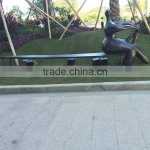Fiberglass Man Character on Bench thumbnail-2