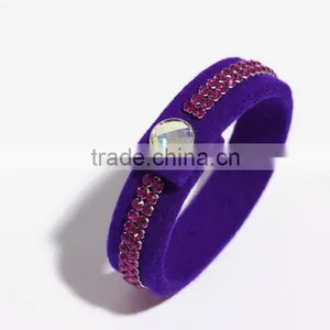 Hot New Products Website China Supplier Felt Fabric Colorful European Charm Smart Health Chain 2017 Fashion Bracelet thumbnail-1
