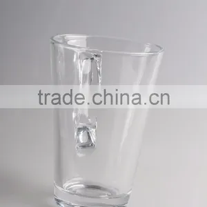 Custom Logo Printed Clear Cheap 16oz Glass Coffee Mugs Wholesale thumbnail-3