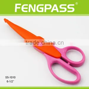 S5-1010 6.5 Inch 2Cr13 Stainless Steel Blade With Plastic Handle Zig Zag Scissors thumbnail-1