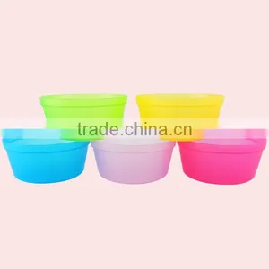 Colorful Plastic Salad Bowl 5 Pcs Travel Bowl thumbnail-4