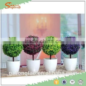 New Design Artificial Potted Topiary Table Decoration Artificial Topiary Mini Artificial Grass Topiary thumbnail-6
