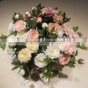 Hot Sell Small Single Stem Artificial Ranunculus Hotel Home Arrangement thumbnail-4