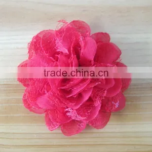 Chiffon and Mesh Flower Clip for Kids Hair Accessories for Baby Girl thumbnail-3