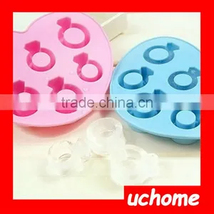UCHOME Lovely Silicone Diamond Ring Ice Cube Tray/food-grade Chocolate Mold,Blue thumbnail-4