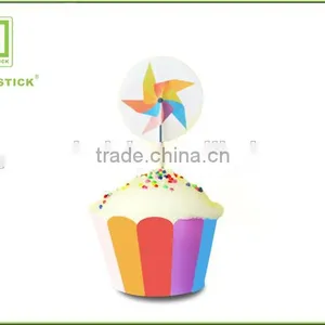 Holiday Chocolate Cake Decoration Toppers Christmas Cupcake Picks In CMYK Colors thumbnail-1