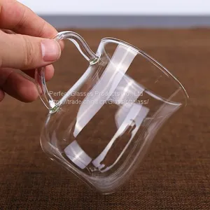 Glass Cup Kungfu Tea Cup Three Part Glass Cup Filter Glass Cup Coffee Cup Milk Cup Juice Cup for Hotel and Resturant thumbnail-4