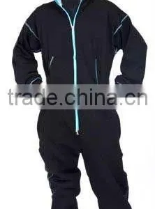 Custom Design Jump Suit Unisex Cotton Fleece Black Color thumbnail-1