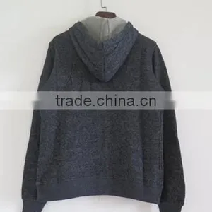 China Oem Cheaper Customized CVC60/40fleece Zippered Hoodies Wholesale Good Quality Warm Zippered Hoodies thumbnail-2