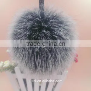 2016 Fashion Cheap Price Bag or Garment Charm 12cm Fox Fur Ball Keychain thumbnail-1