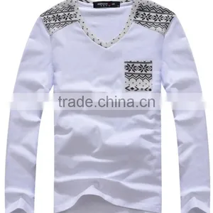 Men's Long Sleeve V-neck Fashion R0019 thumbnail-1