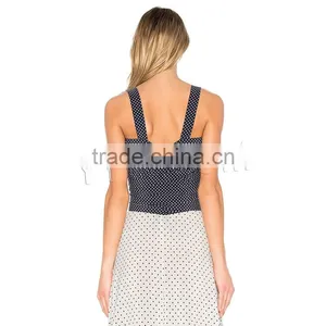 Camisole Backless Printed Dot Deep Blue Sold By PC thumbnail-2