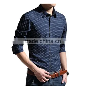 2016 Yarn Dyed W Printed Men Slim Fit Casual Shirt thumbnail-2