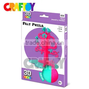 3D Felt Puzzle 3D Jigsaw Puzzle Education Toy Dove Jewelry Holder thumbnail-1