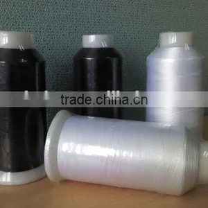 75D/2 Hot Offer Polyester Bottom Sewing Thread 5000M/cone White and Black Colors thumbnail-1
