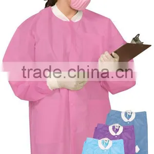 Disposable SMS Pink Jackets With Knitted Collar& Cuff thumbnail-1