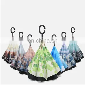 Windproof Car Inverted Umbrella thumbnail-1