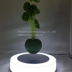 New Led Light Magnetic Levitron Floating Flying Air Plant Trees Pots thumbnail-2