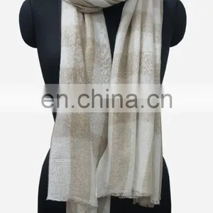 Shawls & Scarfs in Check, Check Pashmina Wool Shawls thumbnail-4