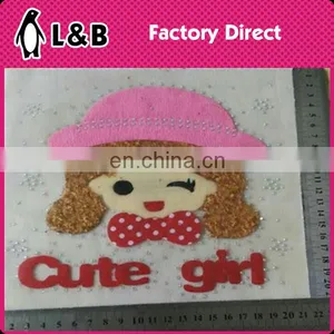 Cute Rhinestone Chenille Hot Fix Motif Embroidered Patches thumbnail-2