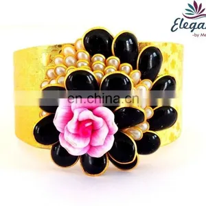 Pachhi Cuff Bracelet-Indian Traditional Pachi Bracelet- Pachi Fashion Bracelet-Wholesale Pachi Jewelry thumbnail-1