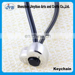 Alloy Love Peach Heart Couple Key Chain Creative Cute Leather Key Ring Key Chain New Wholesale thumbnail-2