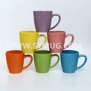 12 oz Belly Shape Ceramic Mugs in Stock thumbnail-1