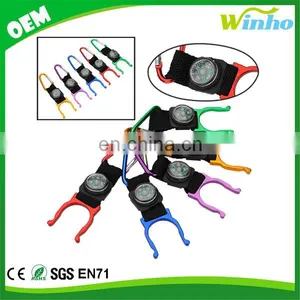 Winho Outdoor Climbing Aluminum Carabiner With Compass Water Bottle Holder Hook thumbnail-1