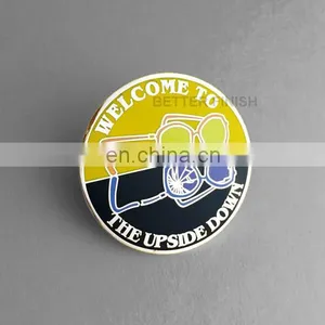 Custom Cast Brass Gold Plating Folk Art Magnetic Badge Metal Crafts thumbnail-5