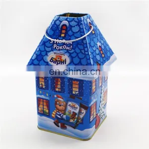 Fancy House Shape Christmas Gift Tin Box ,christmas Gift Packaging Tin Box thumbnail-6