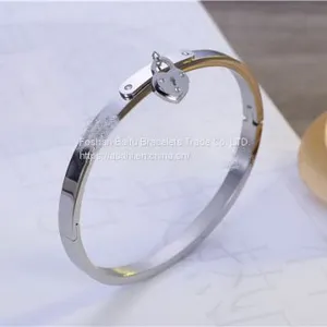 Gold Rose Gold Silver Vacuum PVD Plating 316L Stainless Steel Bracelets Bangles For Men Womens thumbnail-3