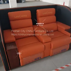 Newly Design Home Theater Sofa,genuine Leather Power Recliner Love Seat for Cinema Hall thumbnail-3