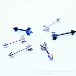 Beauty Care Feather Feather Arrow Earrings, Titanium Body Piercing Foreign Trade Accessories Wholesale thumbnail-2